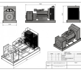 Mô phỏng thiết kế 3D phòng cách âm máy phát điện 